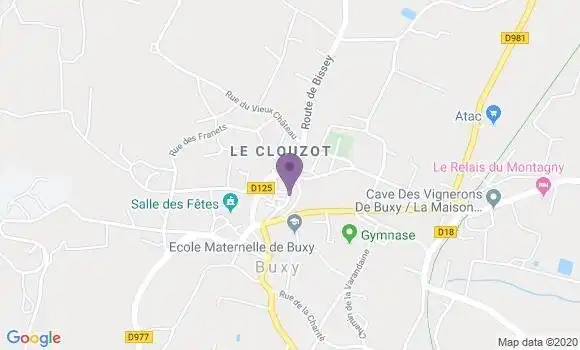 Localisation Banque Postale Agence de Buxy