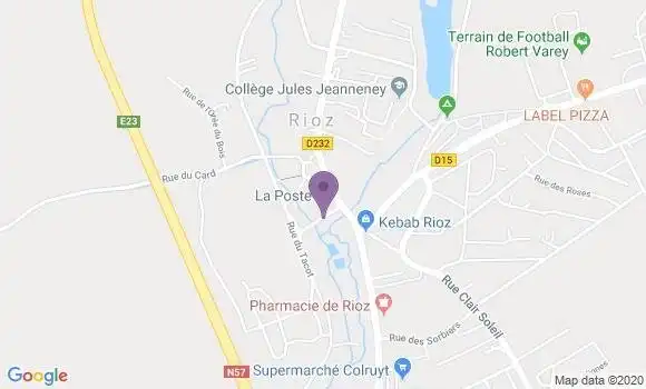 Localisation Banque Postale Agence de Rioz
