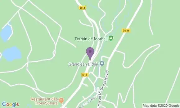 Localisation Banque Postale Agence de Raddon et Chapendu
