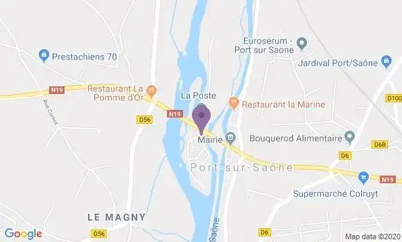 Localisation Banque Postale Agence de Port sur Saône