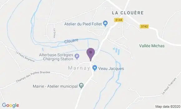 Localisation Banque Postale Agence de Marnay