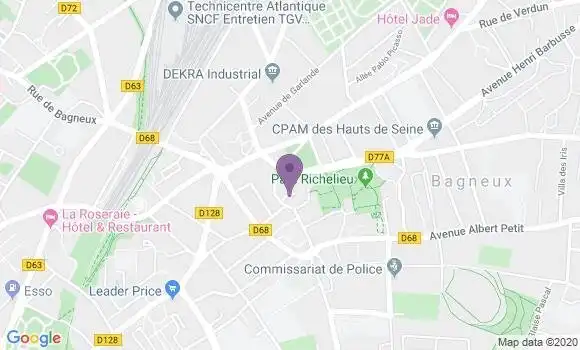 Localisation LCL Agence de Bagneux Centre