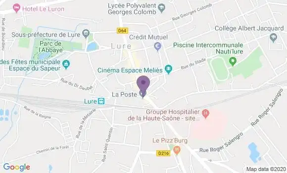 Localisation Banque Postale Agence de Lure