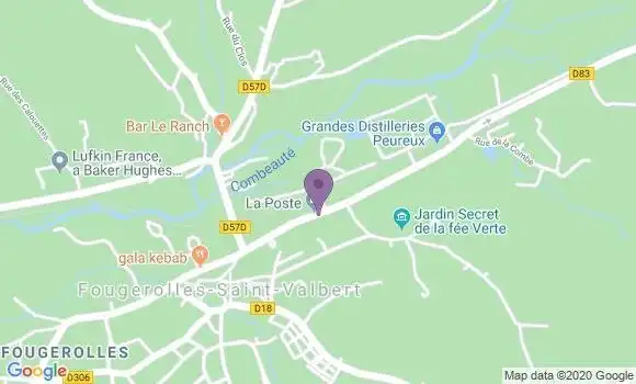 Localisation Banque Postale Agence de Fougerolles