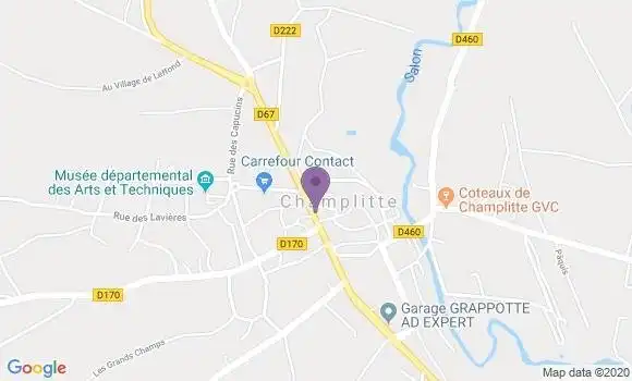 Localisation Banque Postale Agence de Champlitte