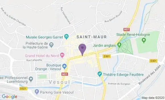 Localisation Banque Postale Agence de Vesoul République