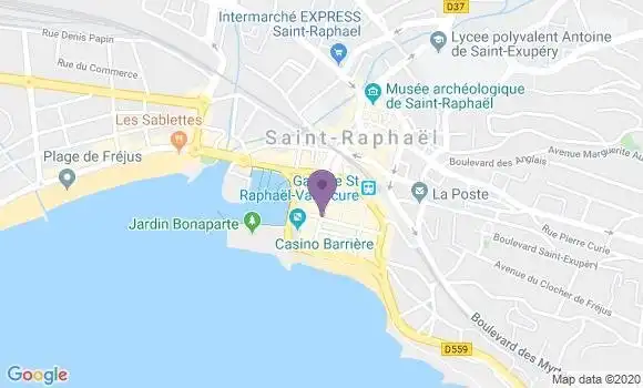 Localisation LCL Agence de Saint Raphaël