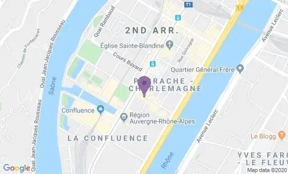 Localisation Banque Postale Agence de Lyon Presqu
