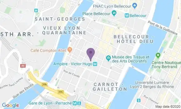 Localisation Banque Postale Agence de Lyon Ampère