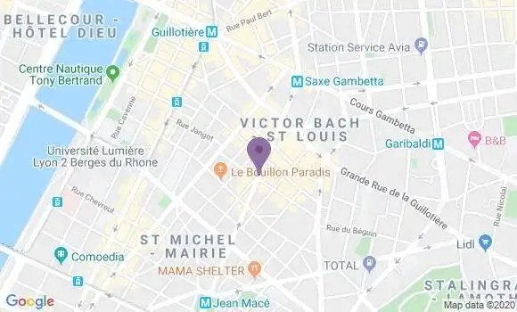 Localisation Banque Postale Agence de Lyon Guillotière
