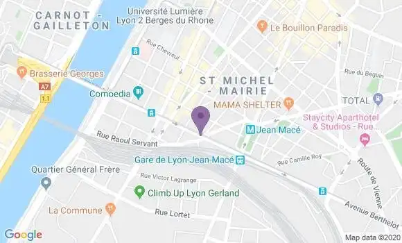 Localisation Banque Postale Agence de Lyon Jean Macé