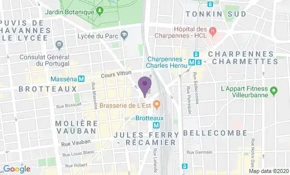 Localisation Banque Postale Agence de Lyon Bossuet