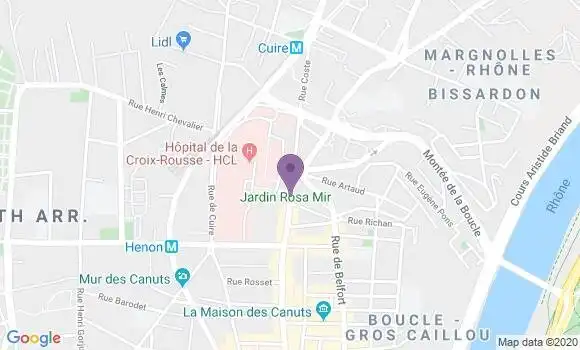 Localisation Banque Postale Agence de Lyon Place Ambre