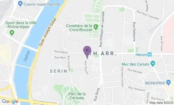 Localisation Banque Postale Agence de Lyon Place Flammarion