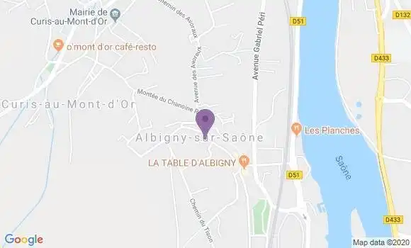 Localisation Banque Postale Agence de Genay