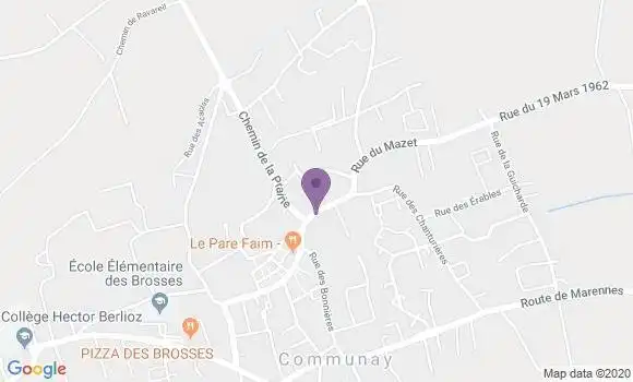 Localisation Banque Postale Agence de Communay