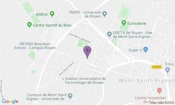 Localisation LCL Agence de Mont Saint Aignan