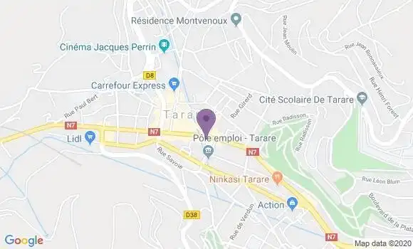 Localisation Banque Postale Agence de Tarare