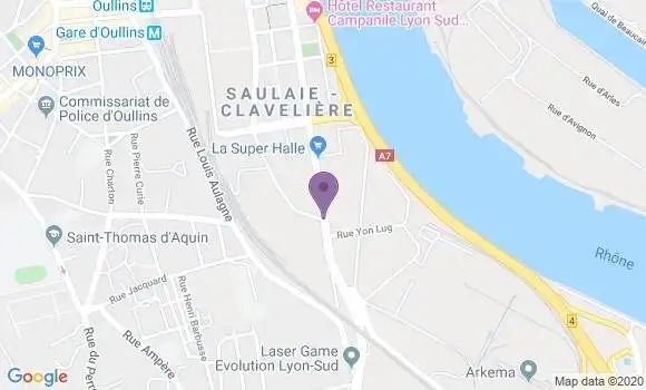 Localisation Banque Postale Agence de Saint Fons