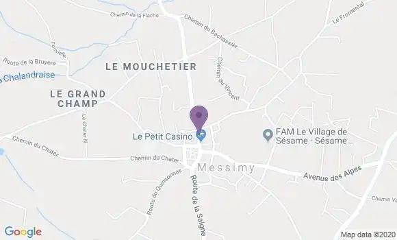 Localisation Banque Postale Agence de Messimy