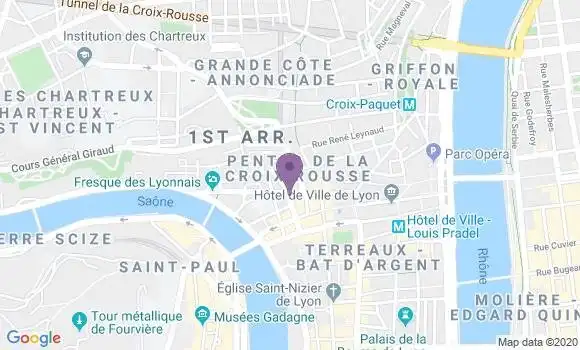 Localisation Banque Postale Agence de Lyon la Martinière