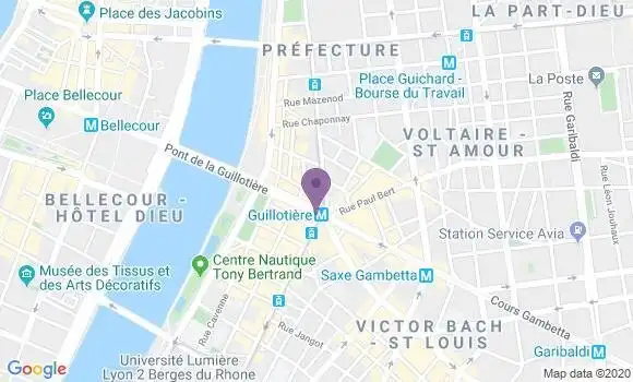 Localisation Banque Postale Agence de Lyon Gabriel Péri