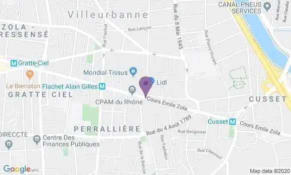 Localisation LCL Agence de Villeurbanne Cusset