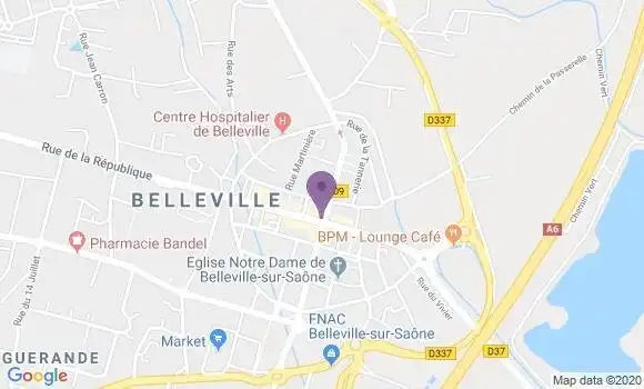 Localisation Banque Postale Agence de Belleville