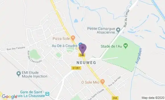 Localisation Banque Postale Agence de Saint Louis Neuweg