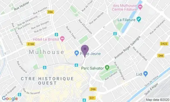 Localisation Banque Postale Agence de Mulhouse Boulevard de l