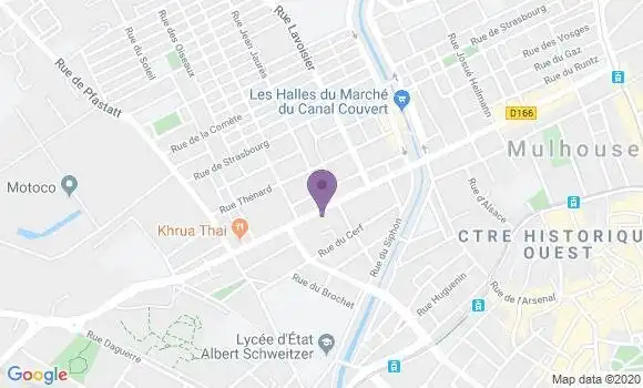 Localisation Banque Postale Agence de Mulhouse Briand
