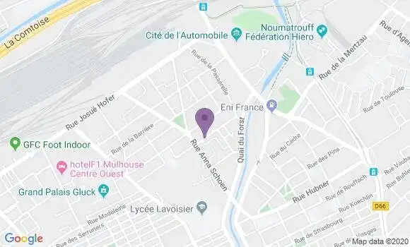 Localisation Banque Postale Agence de Mulhouse Doller
