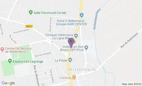 Localisation Banque Postale Agence de Wittenheim
