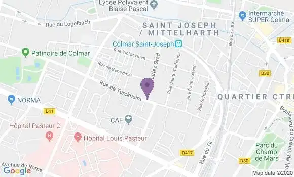 Localisation Banque Postale Agence de Turckheim