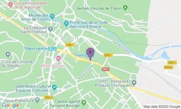 Localisation Banque Postale Agence de Thann