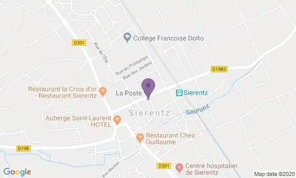 Localisation Banque Postale Agence de Sierentz