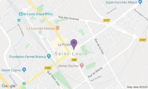 Localisation Banque Postale Agence de Saint Louis