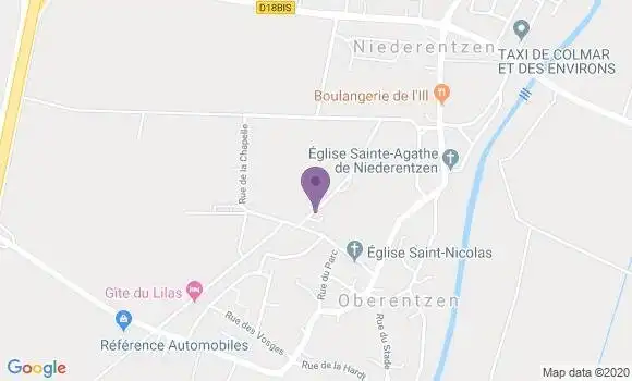 Localisation Banque Postale Agence de Rouffach