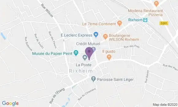 Localisation Banque Postale Agence de Rixheim