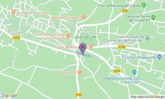 Localisation Banque Postale Agence de Ribeauville