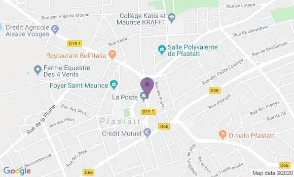 Localisation Banque Postale Agence de Pfastatt