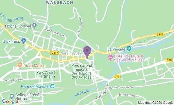 Localisation Banque Postale Agence de Munster