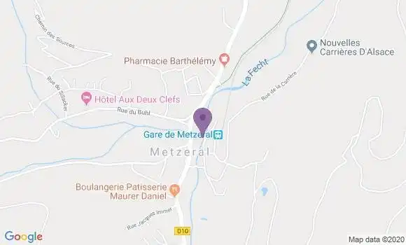 Localisation Banque Postale Agence de Metzeral
