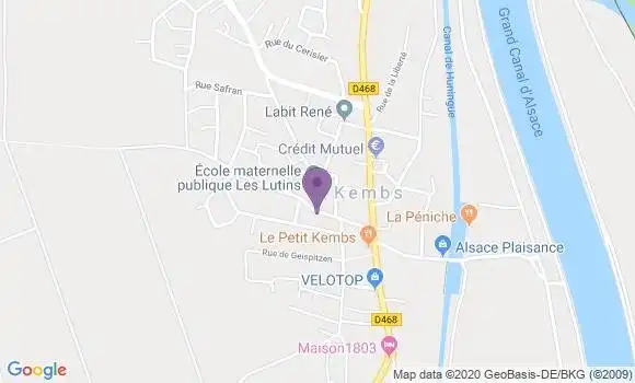 Localisation Banque Postale Agence de Kembs