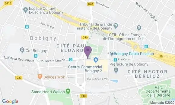 Localisation LCL Agence de Bobigny Centre Commercial