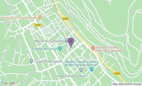 Localisation Banque Postale Agence de Guebwiller