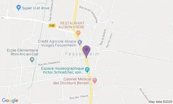 Localisation Banque Postale Agence de Fessenheim