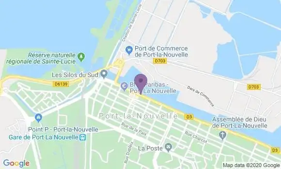Localisation LCL Agence de Port la Nouvelle