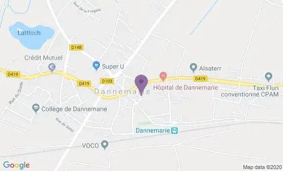 Localisation Banque Postale Agence de Dannemarie