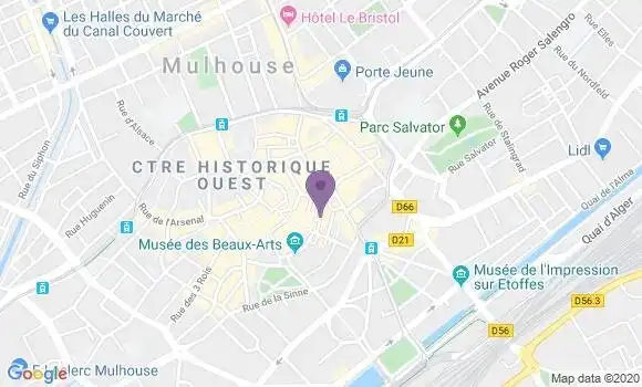 Localisation Banque Postale Agence de Mulhouse Réunion